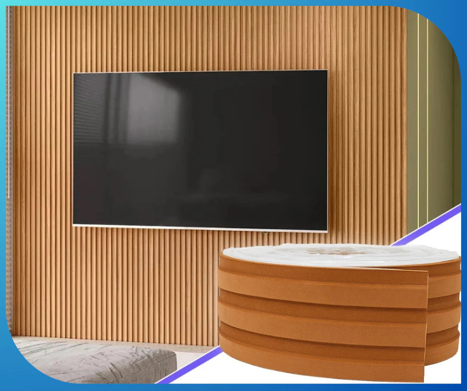 Painel de Ripa Laminado de EVA Autocolante Auréon - Sofisticação e Conforto em Cada Detalhe