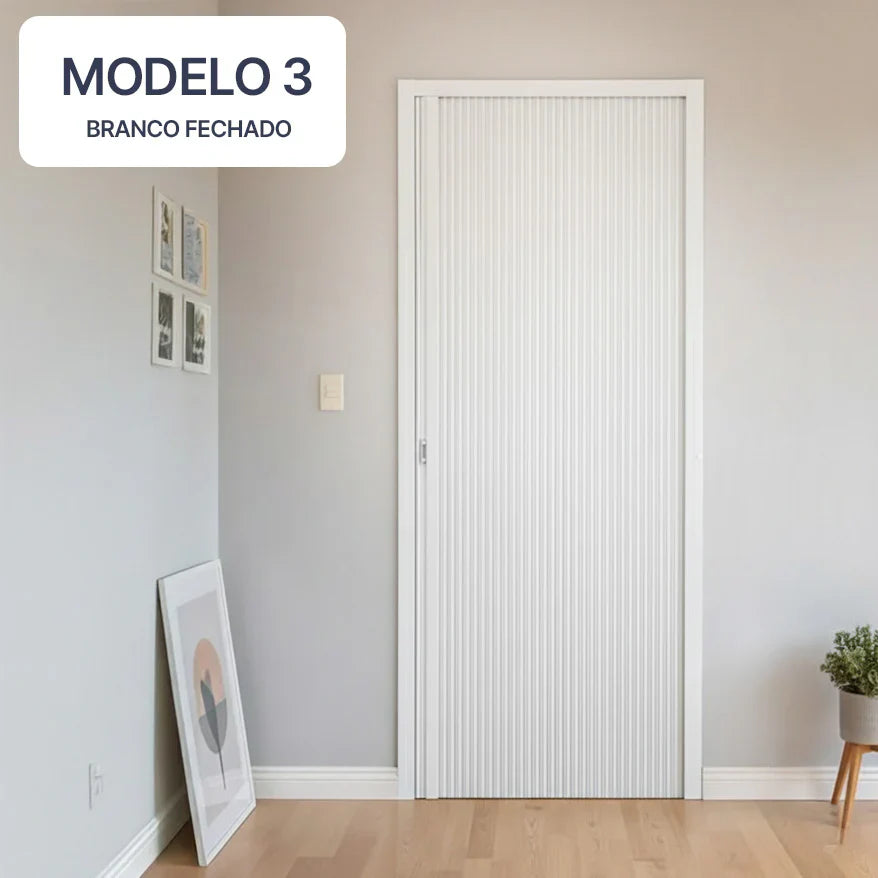 Porta Sanfonada Luxo - Ajustavel até 120 cm + BRINDE HOJE (Compre 1 Leve 2) 🔥Queima de Estoque🔥