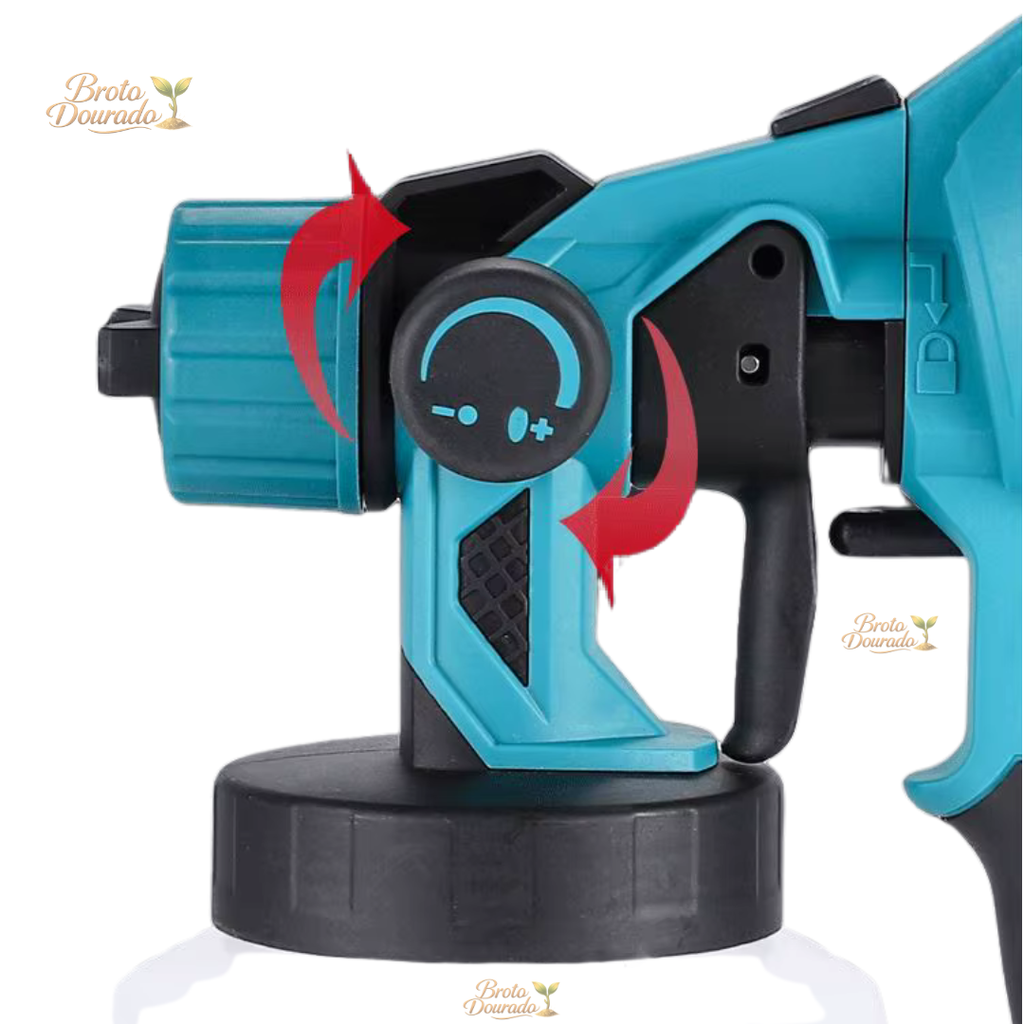 Pulverizador de Tinta 1000ml Elétrico de 200W + BRINDE (2 Baterias Extras)