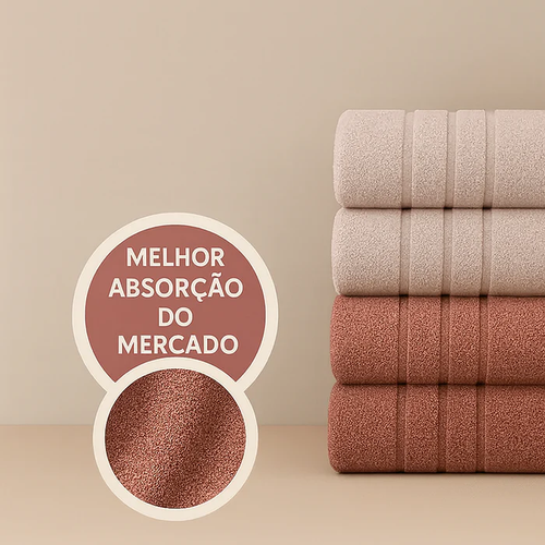 Kit 10 Toalhas de Banho Gigantes Fio Penteado - 🔥Liquidação de Fim de Ano🔥